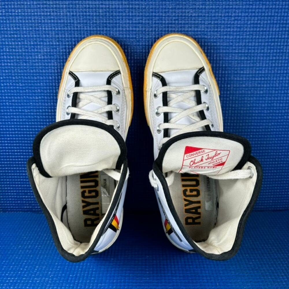 🔴 CONVERSE ALL STAR CHUCK TAYLOR RAYGUNS 70 Women Size 6.5 White Shoes 171167C - Picture 6 of 8